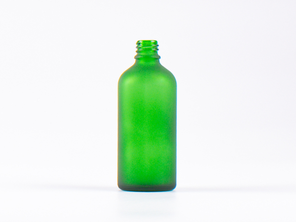 Grünglasflasche 100ml, DIN18, ohne Montur